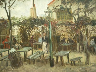 Café al aire libre La Guinguette en Montmartre de Vincent van Gogh